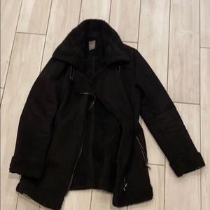 Faux Sherpa Moto Jacket